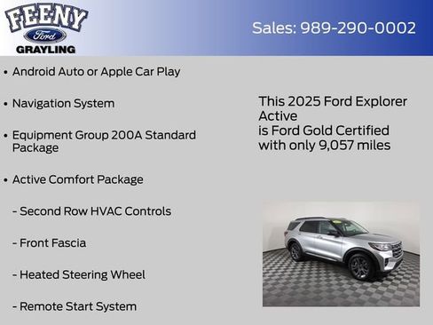 Certified 2025 Ford Explorer Active w/ Active Comfort Package image 8