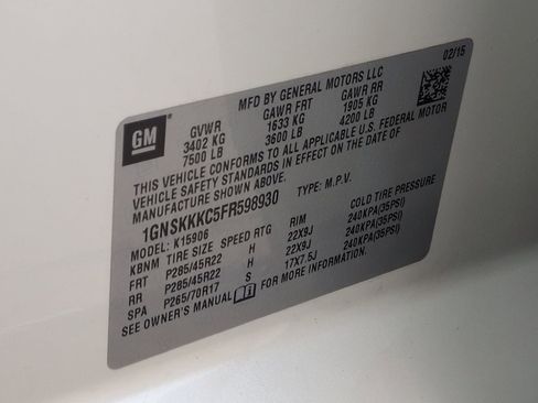 Used 2015 Chevrolet Suburban LTZ image 84