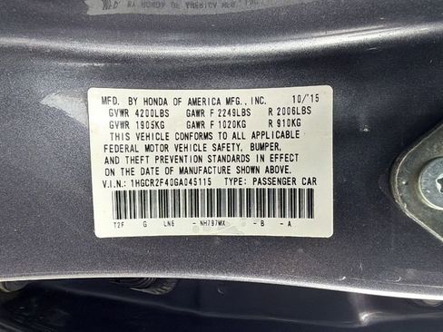Used 2016 Honda Accord LX image 33