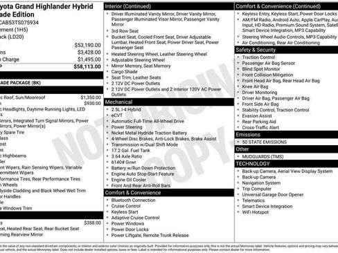 New 2026 Toyota Grand Highlander Nightshade Edition image 39