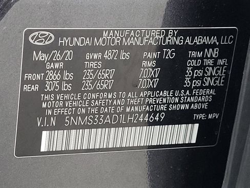 Used 2020 Hyundai Santa Fe SEL FWD image 33