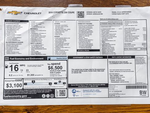 Used 2016 Chevrolet Corvette Z06 w/ 3LZ Preferred Equipment Group image 37