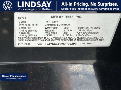 Used 2021 Tesla Model Y Performance AWD/4WD image 27