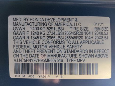 Used 2021 Honda Passport Touring image 33