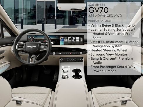 New 2026 Genesis GV70 2.5T Advanced AWD/4WD image 17