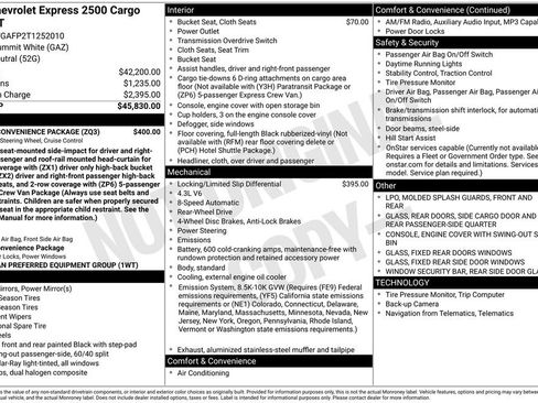 New 2026 Chevrolet Express 2500 w/ Driver Convenience Package RWD image 12