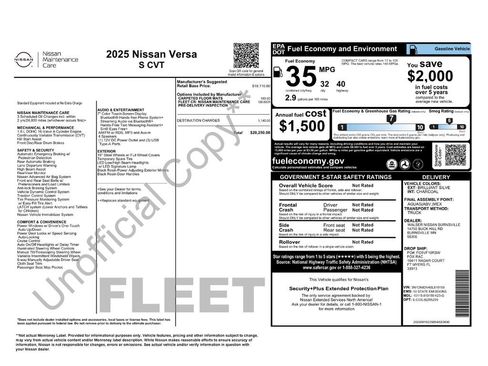 Used 2025 Nissan Versa S FWD image 2