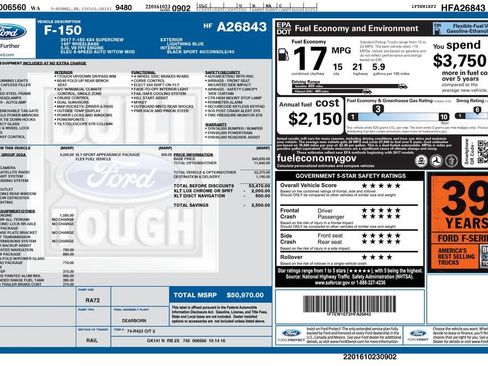 Used 2017 Ford F150 XLT w/ Equipment Group 302A Luxury AWD/4WD image 4
