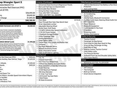 New 2024 Jeep Wrangler Unlimited Sport AWD/4WD image 27