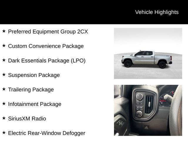 Used 2021 Chevrolet Silverado 1500 Custom Trail Boss w/ LPO, Dark Essentials Package AWD/4WD image 3