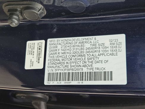 Used 2023 Honda Ridgeline RTL image 33