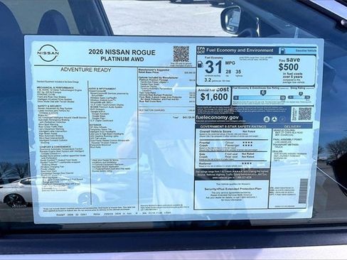 New 2026 Nissan Rogue Platinum w/ Platinum Premium Package image 13