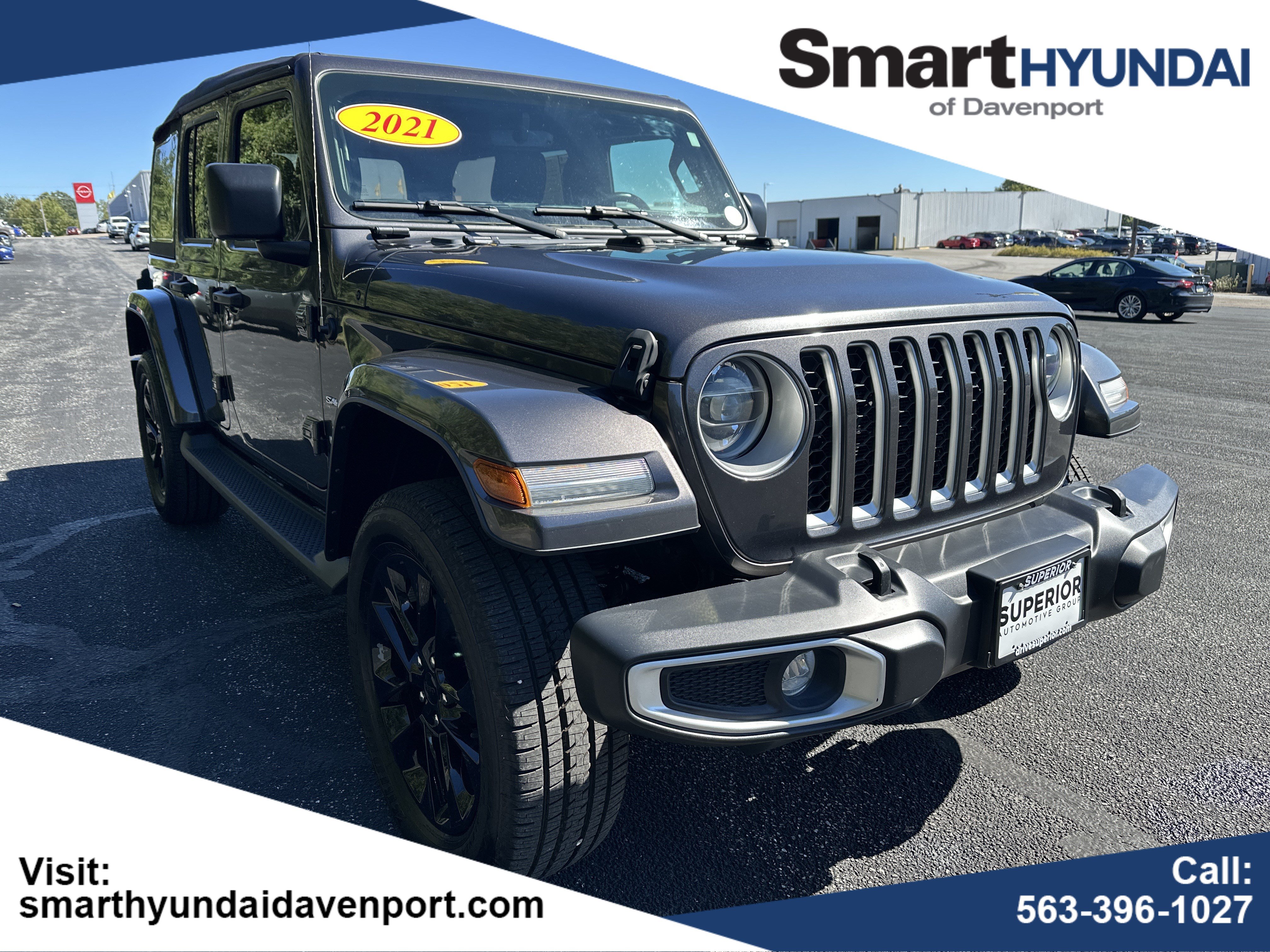 Used 2021 Jeep Wrangler Unlimited Sahara w/ Cold Weather Group AWD/4WD image 1