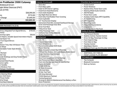 Used 2018 RAM ProMaster 3500 FWD image 15