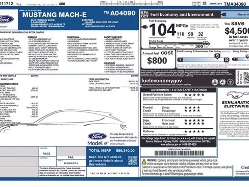 Used 2026 Ford Mustang Mach-E Premium w/ Sport Appearance Package AWD/4WD image 4