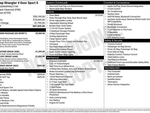 Used 2023 Jeep Wrangler Unlimited Sport AWD/4WD image 15