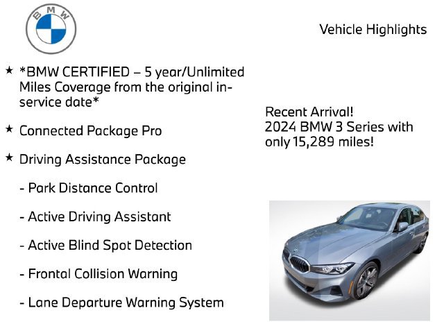 Certified 2024 BMW 330i xDrive Sedan w/ Premium Package AWD/4WD image 4