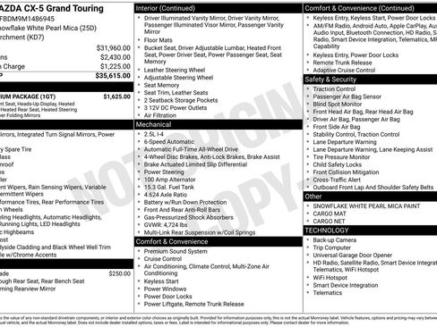 Certified 2021 MAZDA CX-5 Grand Touring w/ GT Premium Package image 35