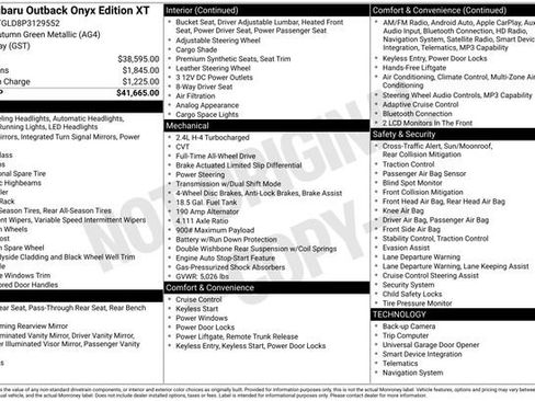 Used 2023 Subaru Outback Onyx Edition XT image 3