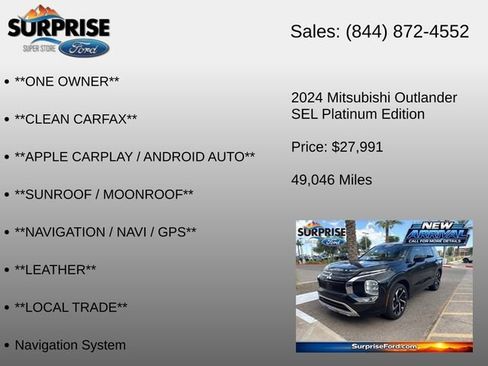 Used 2024 Mitsubishi Outlander SEL AWD/4WD image 6