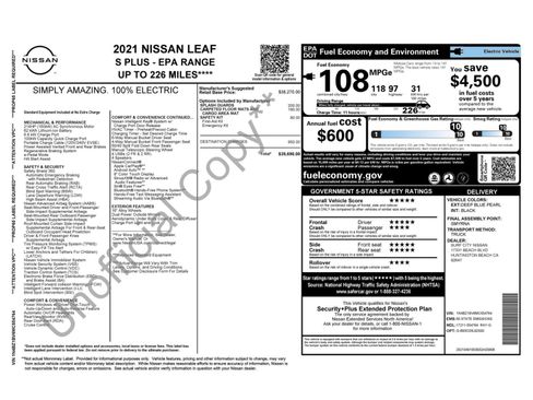 Used 2021 Nissan Leaf S Plus image 47