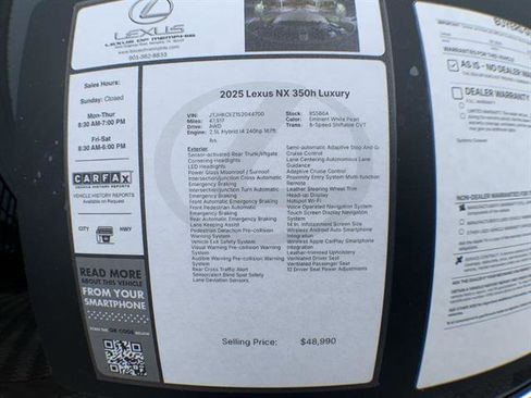 Certified 2025 Lexus NX 350h NX 350h Luxury w/ Accessory Package (Z2) image 26