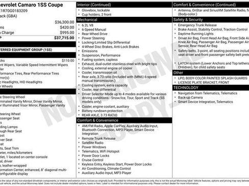 Used 2016 Chevrolet Camaro SS image 5