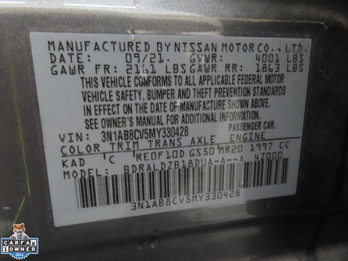 Used 2021 Nissan Sentra SV w/ SV Premium Package FWD image 27
