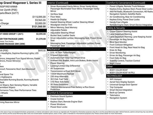 New 2024 Jeep Grand Wagoneer L Series III w/ Rear Seat Video Group 1 image 15