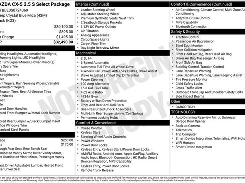 New 2025 MAZDA CX-5 AWD 2.5 S w/ Select Package image 5