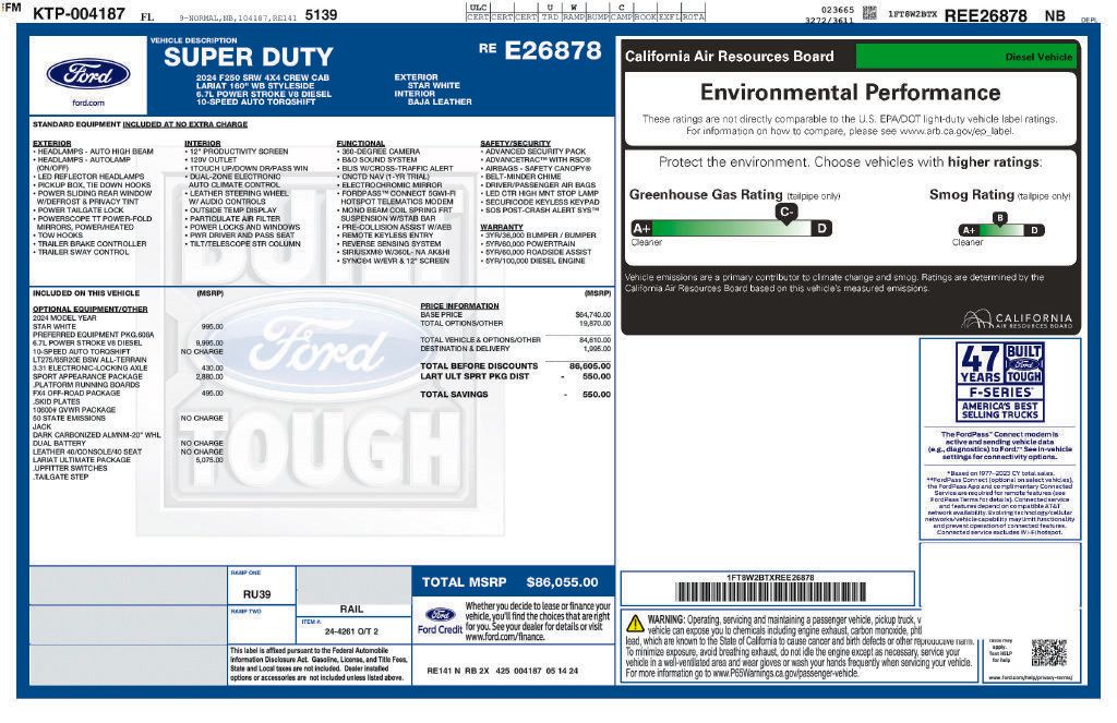 Used 2024 Ford F250 Lariat w/ Lariat Ultimate Package AWD/4WD image 5