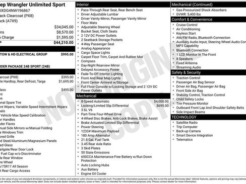 Used 2022 Jeep Wrangler Unlimited Sport AWD/4WD image 13