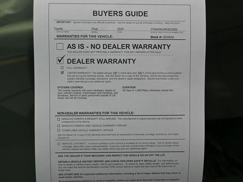 Used 2024 Toyota Prius LE image 35