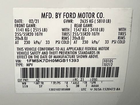 Used 2021 Ford Explorer XLT w/ Equipment Group 202A image 76
