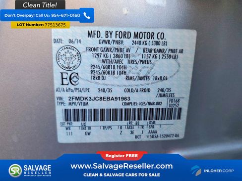Used 2014 Ford Edge SEL w/ Equipment Group 202A image 16