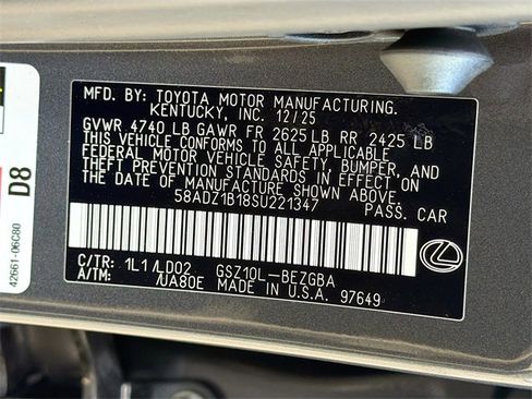 New 2025 Lexus ES 350 w/ Premium Package image 42