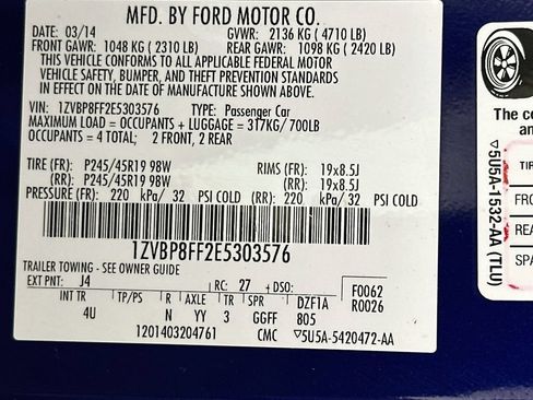 Used 2014 Ford Mustang GT Premium w/ Electronics Package RWD image 38