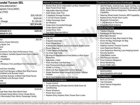 Used 2021 Hyundai Tucson SEL w/ Cargo Package FWD image 29