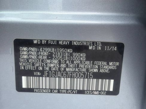 Used 2015 Subaru Impreza 2.0i Premium AWD/4WD image 31