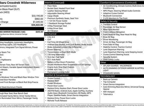 Certified 2024 Subaru Crosstrek 2.5i Wilderness w/ Crosstrek Mirror Package AWD/4WD image 22