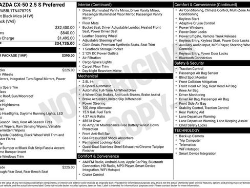 New 2026 MAZDA CX-50 AWD 2.5 S w/ Weather Package image 22