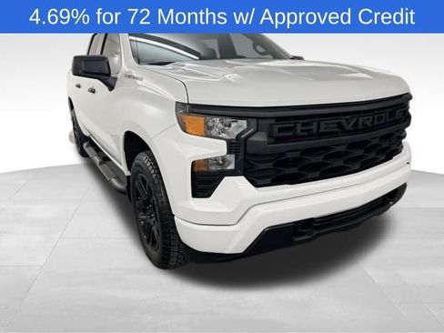 Used 2025 Chevrolet Silverado 1500 Custom w/ Turbomax Blackout Package AWD/4WD image 1