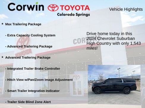 Used 2024 Chevrolet Suburban High Country w/ Max Trailering Package image 7