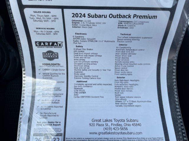 Used 2024 Subaru Outback Premium AWD/4WD image 27