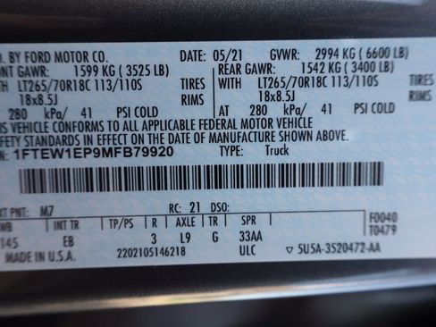 Used 2021 Ford F150 Lariat w/ Equipment Group 501A Mid AWD/4WD image 46