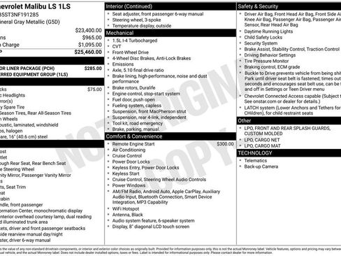 Used 2022 Chevrolet Malibu LS w/ LPO, Floor Liner Package image 22