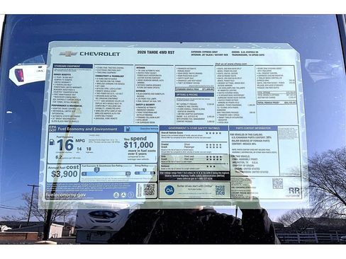 New 2026 Chevrolet Tahoe RST w/ RST Capability Package image 14