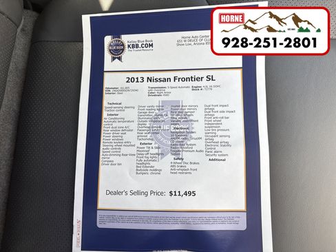 Used 2013 Nissan Frontier SL w/ Moonroof Pkg image 1