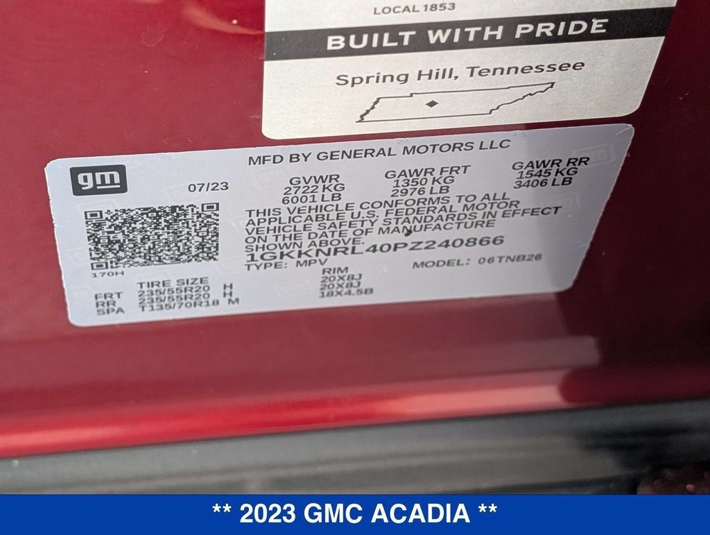 Used 2023 GMC Acadia SLE w/ Driver Convenience Package AWD/4WD image 45