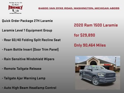 Used 2020 RAM 1500 Laramie w/ Sport Appearance Package image 5